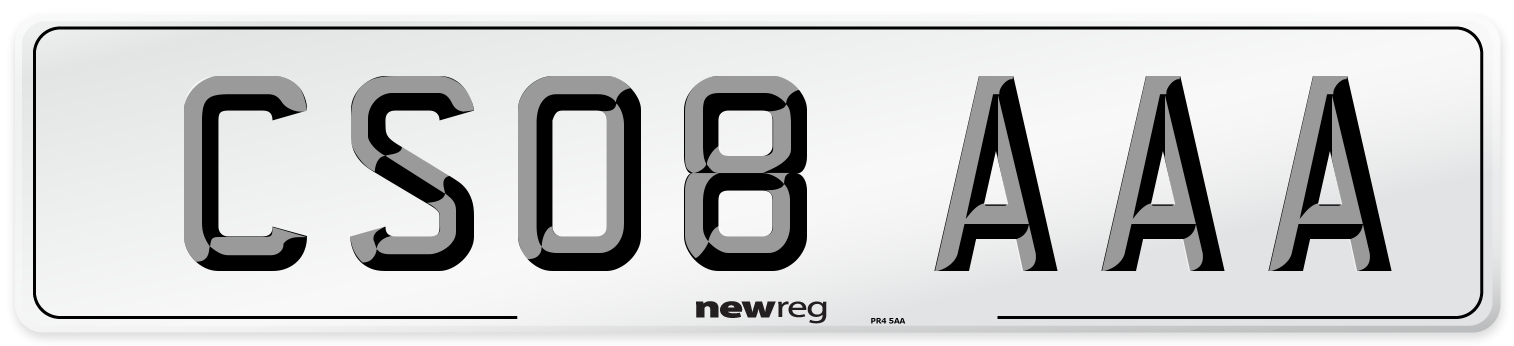 CS08 AAA Number Plate from New Reg
